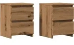 vidaXL Nachttische 2 Stk. Artisan-Eiche 30x30x40 cm Holzwerkstoff - Braun