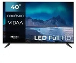 Cecotec 00991, 101,6 cm (40"), 1920 x 1080 Pixel, LED, Smart-TV, WLAN, Schwarz -