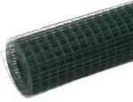 vidaXL Drahtzaun Stahl mit PVC-Beschichtung 10x0,5 m Gr&uuml;n - Gr&uuml;n