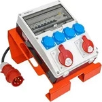 Baustromverteiler mit St&auml;nder und Kabel Stromverteiler SET-S/FI 32A 16A 4x230V