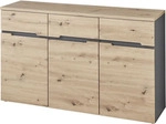 Kommode - 135 x 82 cm - 3 T&uuml;ren - 3 Schubladen - Artisan Eiche Nachbildung -