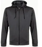 ENDURANCE Kapuzenjacke Dereff mit dezentem Logoprint 1111 Black Melange S - Schwarz -