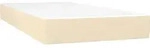 vidaXL Taschenfederkernmatratze Mittel Creme 90x200x20 cm Stoff - Beige/Wei&szlig;