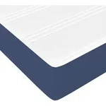 vidaXL Taschenfederkernmatratze Mittel Blau 160x200x20 cm Stoff - Blau/Wei&szlig;
