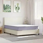 vidaXL Matratze Schaumstoff Mittelweich 160x200 cm - Grau/Wei&szlig;