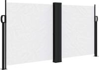 vidaXL Seitenmarkise Ausziehbar Wei&szlig; 120x1200 cm