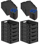 SuperSparSet 10x Eurobox NextGen Grip mit Scharnierdeckel und blauen