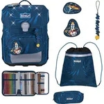 Scout Neo Schulranzen-Set 4 teilig LED Rocket Rider - Blau