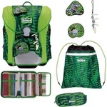 Scout Schulranzen Basic Micro Set 4-teilig Danger Dino gr&uuml;n - Gr&uuml;n