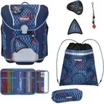 Scout Micro Schulranzen-Set 4 teilig Safety Light Space Explorer - Blau