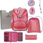 DerDieDas ErgoFlex Light Superflash Coral Reef Schulranzenset 5-teilig - Rosa