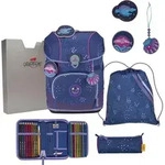 DerDieDas ErgoFlex Tiny Deep Ocean Schulranzenset 5-teilig - Blau