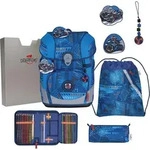 DerDieDas ErgoFlex Tiny Turbo Speed Schulranzenset 5-teilig - Blau