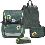 Belmil Premium Schulranzen Set Compact Plus f&uuml;r Jungen (Twist of Lime) - Gr&uuml;n