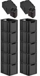 SuperSparSet 10x Eurobox NextGen Grip mit Scharnierdeckel und schwarzen
