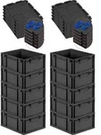 SuperSparSet 10x Eurobox NextGen Grip mit Auflagedeckel inkl. 4 blauen