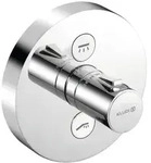 KLUDI PUSH Unterputz-Thermostatarmatur, von zwei Verbrauchern, runde Rosette, chrom,