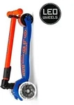 Micro Kinderroller Maxi Micro klappbar LED blau orange neon - Blau/Orange