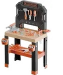 Smoby Black+Decker Kinder-Werkbank - 78 Zubeh&ouml;rteile inkl. Werkzeuge, f&uuml;r Kinder ab