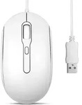 Perixx PERIMICE-222UW, Maus, optisch, 4 Tasten, Silent, USB-A, wei&szlig;