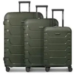 Smartbox Edition 01 4 Rollen Kofferset 3-teilig mit Dehnfalte - Olive