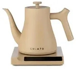 CHiATO flowPLAY Classic Elektrischer Wasserkocher, 0.6 l - Beige - Wei&szlig;