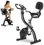 TREX SPORT Heimtrainer Fahrrad klappbar TX-360XB PYRO | Fitnessbike Pulssensoren, 10