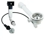K&uuml;chensp&uuml;len Ablauf-Set - Drehexcenter 3 1/2 Zoll / 114 mm, Siebkorbventil,