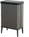 VERTO Stand-Abfalleimer &ndash; Touch-&Ouml;ffnung &ndash; 54 l &ndash; Perlgrau - Grau