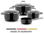 WMF Fusiontec Essential Pro, Topf-Set, 4-teilig, Black 122523 - Schwarz