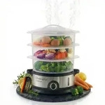 Sommertal Dampfgarer STEAMY800 D&auml;mpfer 800W 3 Schicht Topf BPA-Frei regelbar...