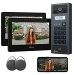 GOLIATH Basic 2-Draht BUS T&uuml;rsprechanlage | FullHD | 2x 7" Schwarz | RFID & Keypad 