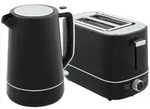 HOMCOM Wasserkocher Toaster Set Fr&uuml;hst&uuml;ck-Set mit 1,7L Wasserkocher Schwarz -