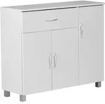WOHNLING Design Sideboard SETE 90 x 75 x 30 cm Wei&szlig; Schr&auml;nkchen Moderne