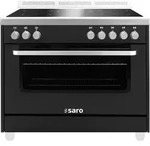 SARO Induktionsherd +Elektrobackofen / Modell TS95IND61N schwarz - Schwarz