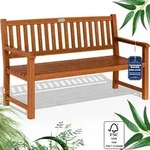 CASARIA&reg; Gartenbank 3-Sitzer Wetterfest Eukalyptus Holz 480kg Belastbarkeit Armlehne