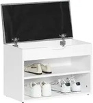 SoBuy FSR25-HG Schuhbank mit Sitzfl&auml;che Sitzbank Schuhregal Schuhschrank Schuhtruhe