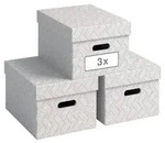 Leitz VON 61410001, Aufbewahrungsbox, Wei&szlig;, Rechteckig, Karton, Muster,...