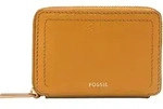 FOSSIL Kartenetui Logan Zip Around Card Case RFID Ochre senfgelb - Gelb