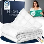 ELONEO Gewichtsdecke 135x200 cm mit 11 kg, Weighted Blanket aus 100% Baumwolle,