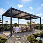 Alu Pergola MCW-L41, Lamellen-Pavillon Terrassen&uuml;berdachung, stabiles