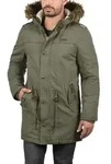 INDICODE IDPulsoor Herren Winterjacke Parka Mantel gef&uuml;ttert mit Teddy-Futter