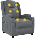 vidaXL Massagesessel Anthrazit Kunstleder