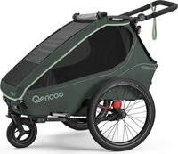 Qeridoo Kidgoo 2- Kinderfahrradanh&auml;nger f&uuml;r 2 Kinder, Farbe: Forest Green