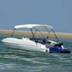 vidaXL 3-Bow Bimini Top Wei&szlig; 183x180x137 cm
