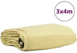 vidaXL Plane 650g / m2 Beige 3 x 4 m Canvas mit PVC-Beschichtung - Beige
