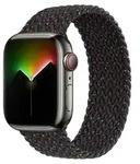 Geflochtenes Solo Loop f&uuml;r das Apple Watch | 38/40/41/42 mm - Gr&ouml;&szlig;e 3 - Black