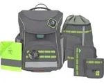L&auml;ssig Schulranzen Set 7-teilig, Slim Unique anthracite - Grau