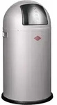 WESCO Abfallsammler 175831-11 PUSHBOY in SILBER mit 50 Liter Volumen und Klappdeckel