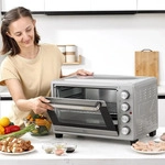 Homcom Minibackofen 32L 1600W Elektrischer Mini Ofen mit Schlackenauffangwanne...